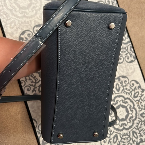 💙 “Last One”Coach Rowan Satchel Silver/Denim - Picture 6 of 15